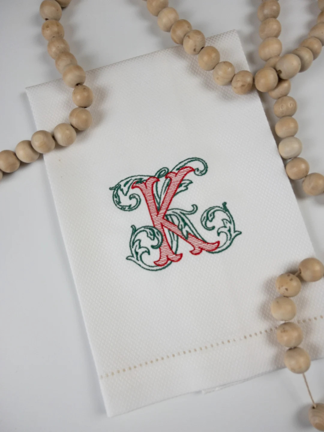 Monogrammed Cotton Tea Towel, Personalized Christmas Gift #113 | Etsy (US)