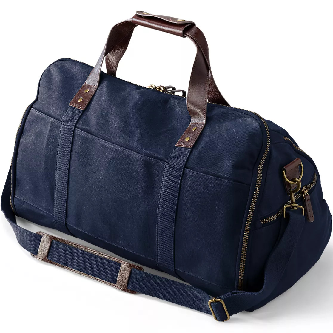 Waxed Canvas Convertible Garment Duffle | Lands' End (US)