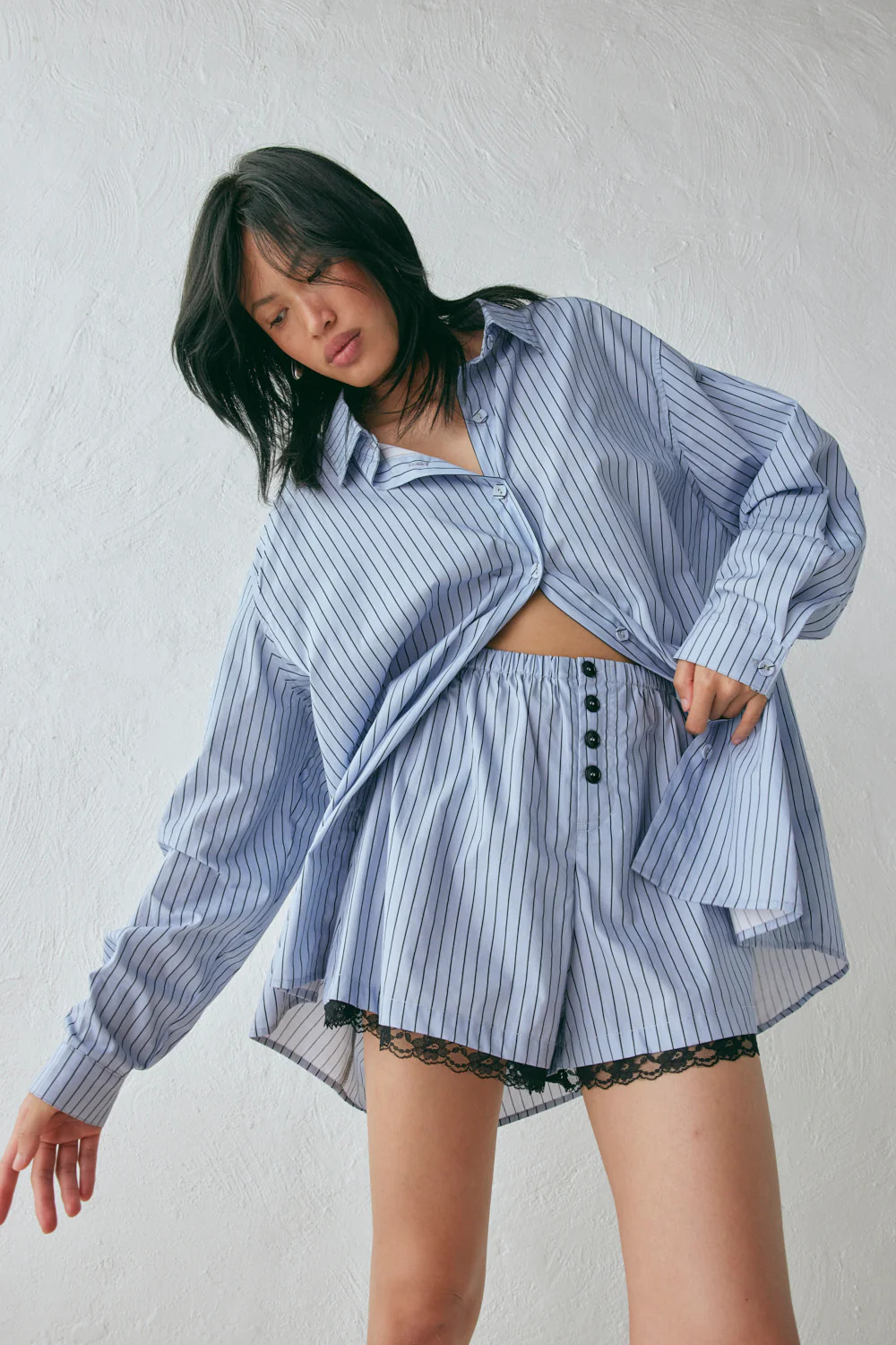 June Shirt Blue Stripe | VRG Grl