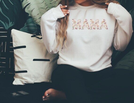 Mama Sweatshirt Mama Pullover Mama Crewneck Gift for Mom | Etsy | Etsy (US)