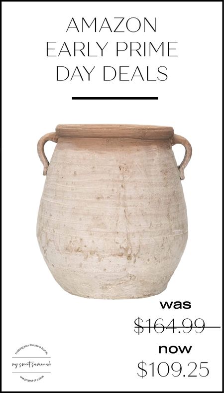 Large whitewashed terracotta urn. Amazon prime day deals. 

#LTKsalealert #LTKxPrimeDay #LTKhome