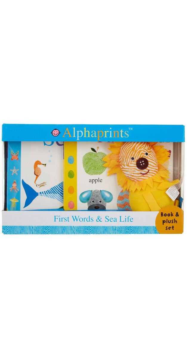 2 Pk First Words & Sea Life Books w/ Lion Plush--3865173331700   | Burkes Outlet | bealls