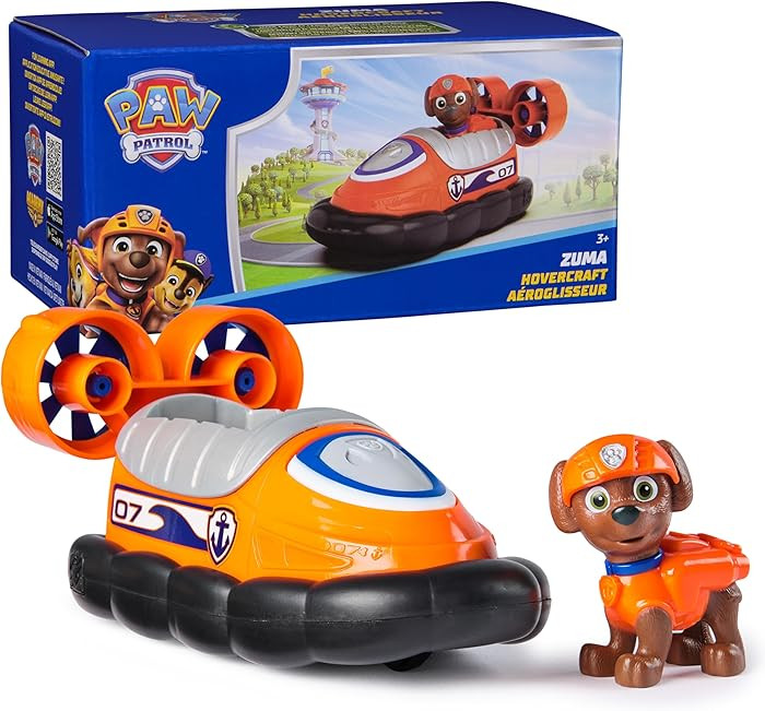 PAW Patrol Zuma's Hovercraft Toy Vehicle with Collectible Action Figure | Amazon (US)