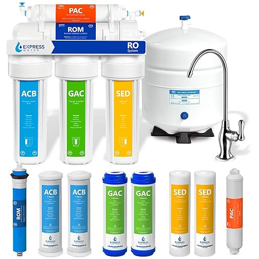 Express Water RO5DX Reverse Osmosis Filtration NSF Certified 5 Stage RO System with Faucet and Ta... | Amazon (US)