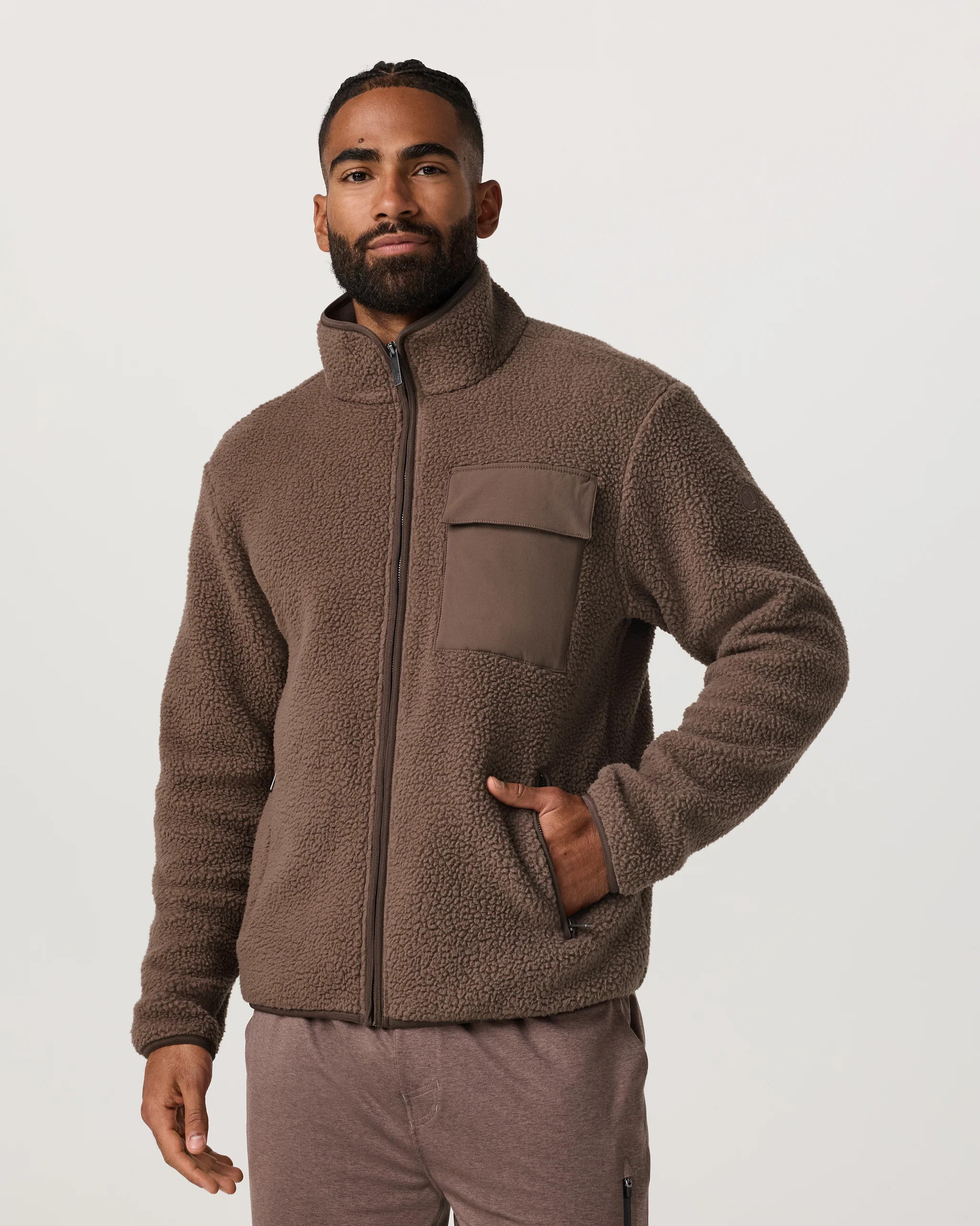 Alpine Fleece Full Zip | Men's Elm Mock Neck Jacket | Vuori | Vuori Clothing (US & Canada)
