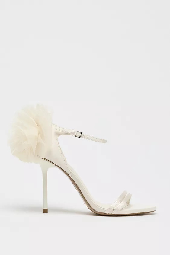 SATIN-EFFECT FLOWER SANDALS LIMITED EDITION | Zara UK