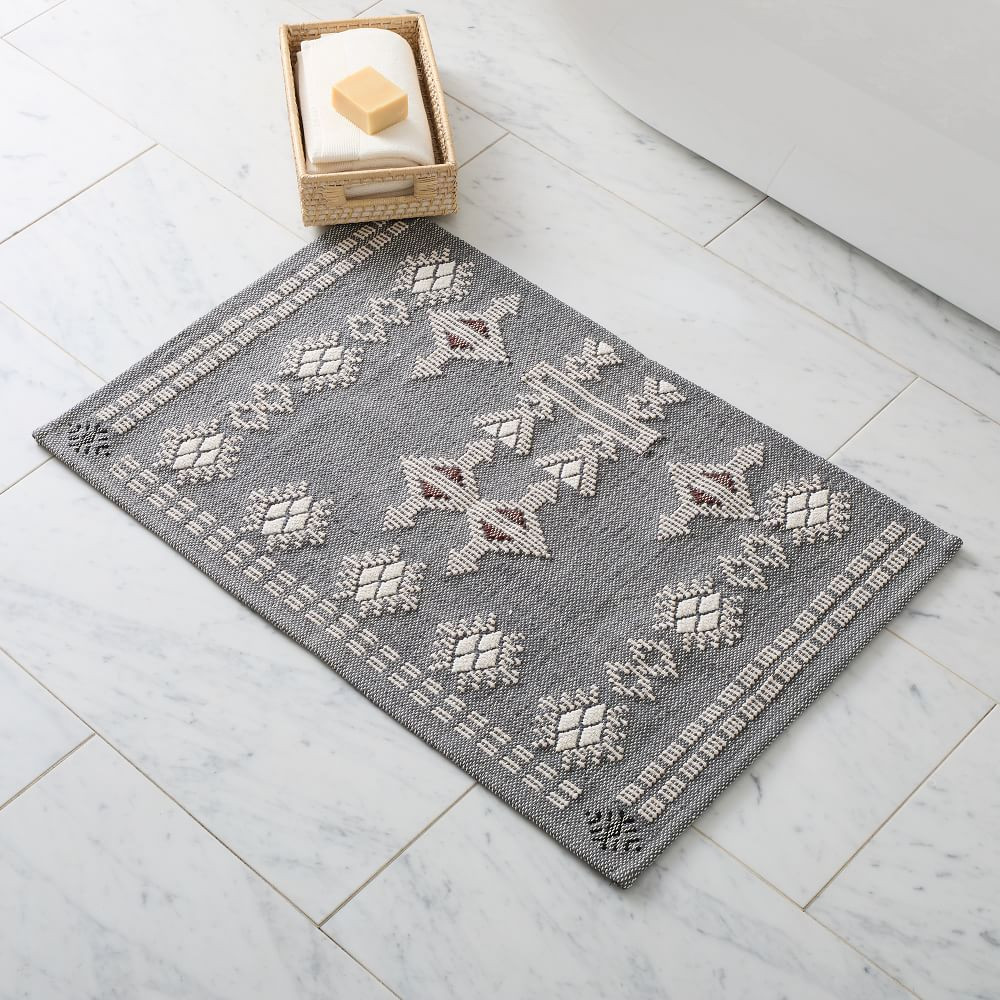 Embroidered Origins Bath Mat | West Elm (US)