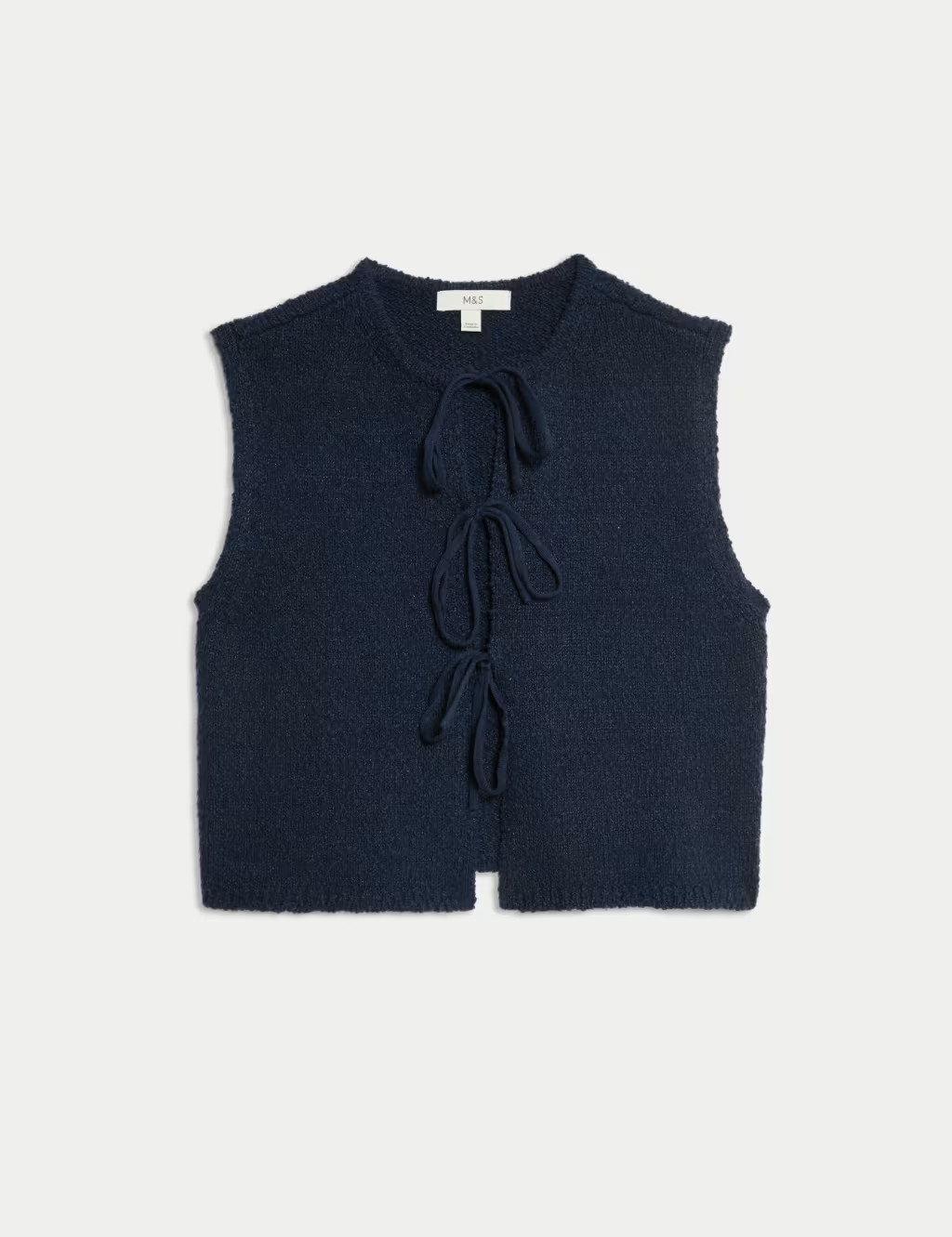 Cotton Rich Textured Cropped Waistcoat | Marks & Spencer (UK)