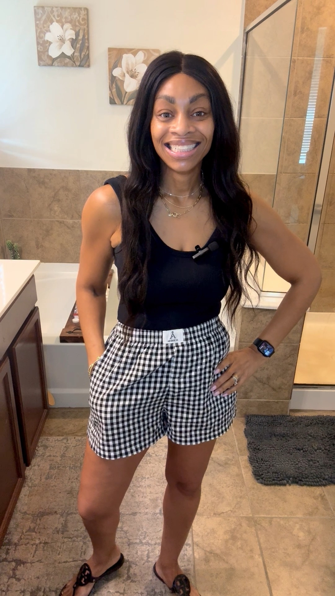 TGIF! 🎉
Today’s outfit is all about easy, effortless style: gingham boxer shorts + a simple bodysuit (both in size small) paired with my beloved Tory Burch Miller sandals to pull the whole look together.

I’ve linked everything in my LTK so you can grab these pieces for yourself! 🤍✨


#LTKOver40 #LTKPetite #LTKStyleTip