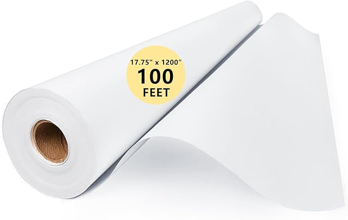 Art Paper Roll for Crafts, Drawing & Painting, 17.75"x1200" (100') White Gift Wrapping Craft Kraf... | Amazon (US)