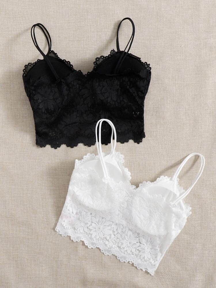 2pack Floral Lace Bra Set | SHEIN