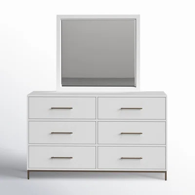 Marino 6 Drawer Double Dresser with Mirror | Wayfair North America