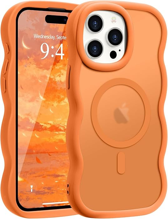 Pepmune for iPhone 15 Pro Max Case, Curly Wavy Frame Hard Translucent Matte Clear Back Cover for ... | Amazon (US)