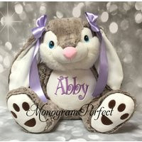 Personalized, Monogrammed, Cuddly Soft Bunny Rabbit Stuffed Animal | Etsy (US)