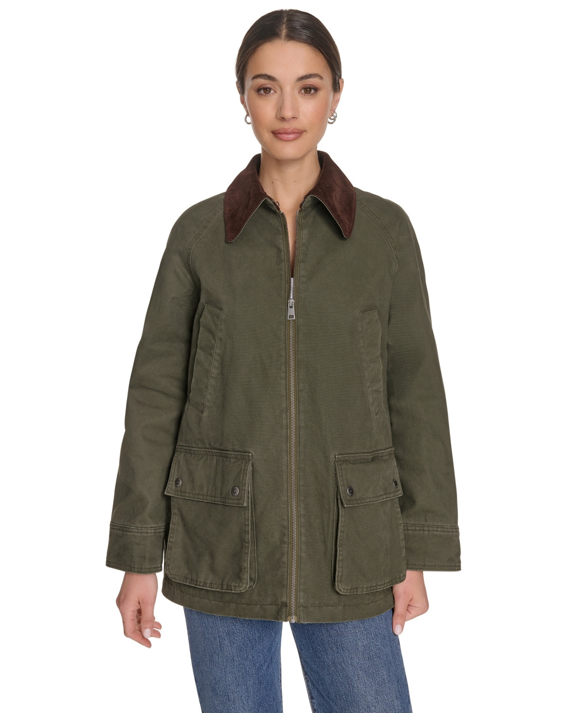 Levi's Women's Front Zipper Barn Jacket - Olive Night | Macy's