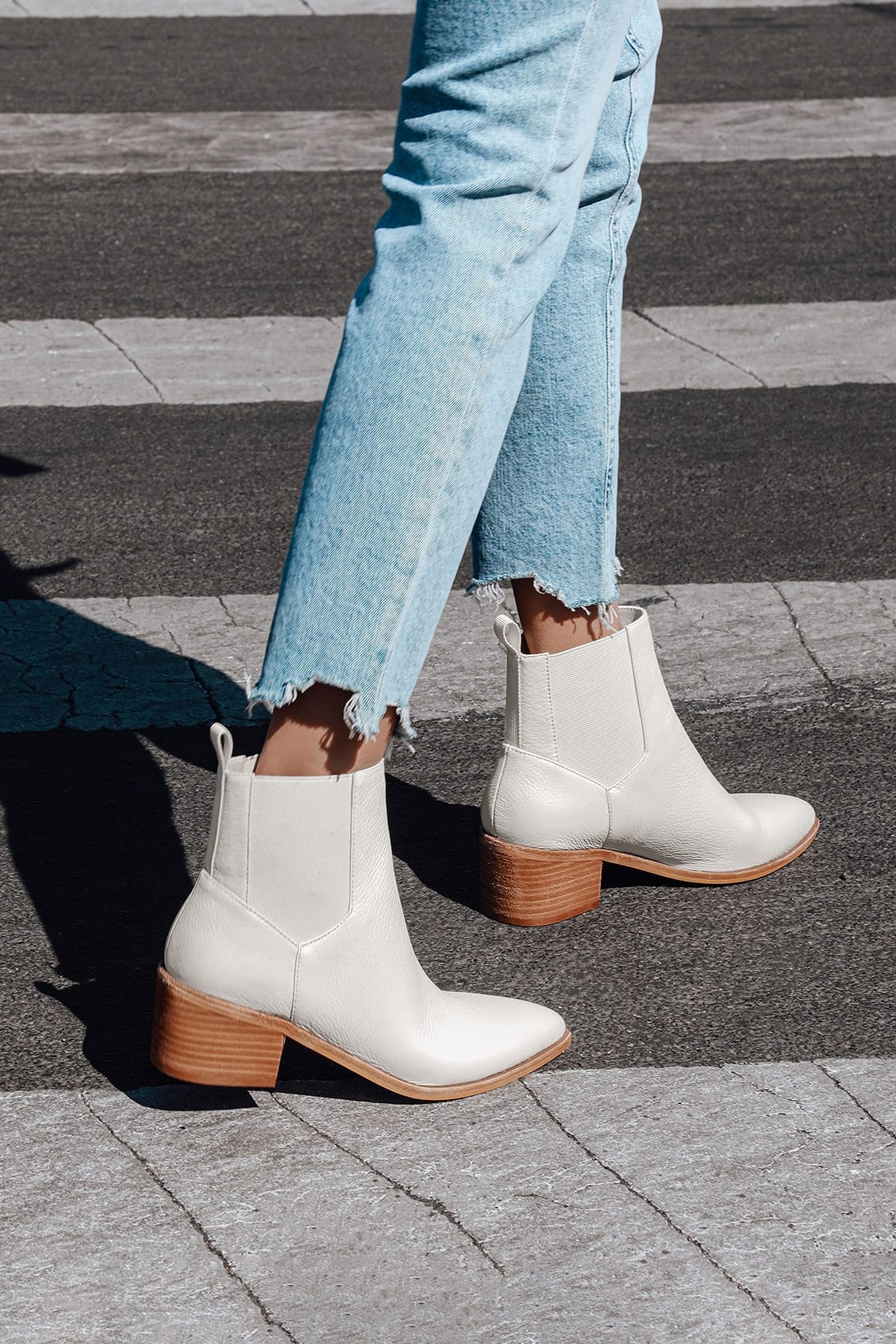 Filip Ecru Leather Pointed Toe Ankle Booties | Lulus (US)