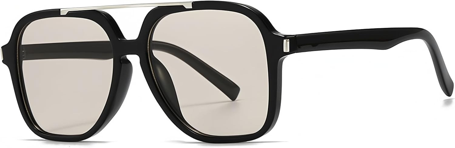 ADE WU Trendy Square Aviator Sunglasses for Wome Men Oversized Sun Glasses | Amazon (US)