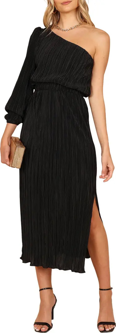 Pontee Plissé One-Shoulder Midi Dress | Nordstrom