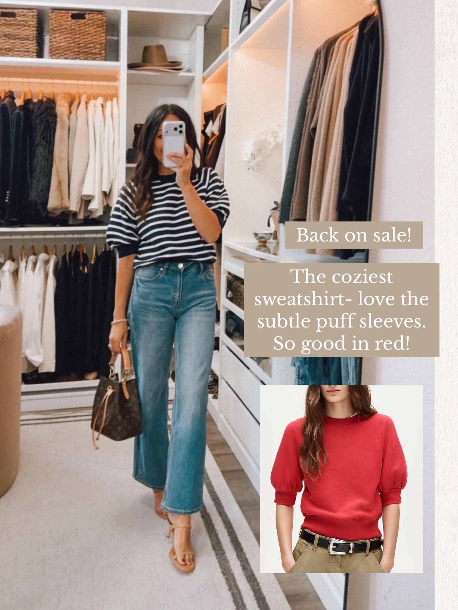 Sweatshirt is super cozy easy fit perfect with denim fits true to size 
Back on sale! ￼

#LTKOver40 #LTKootd #LTKSaleAlert