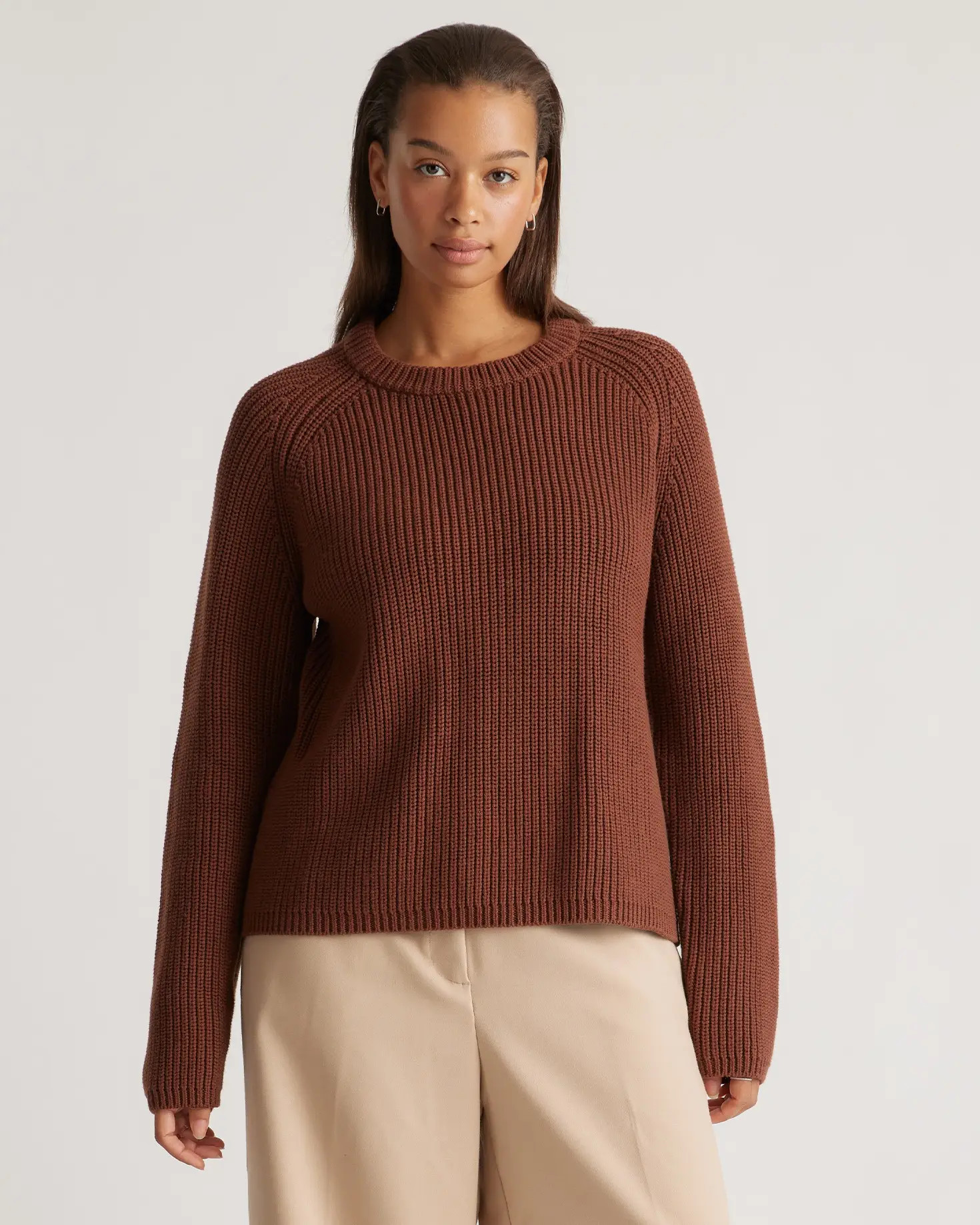 100% Organic Cotton Fisherman Crew Sweater | Quince