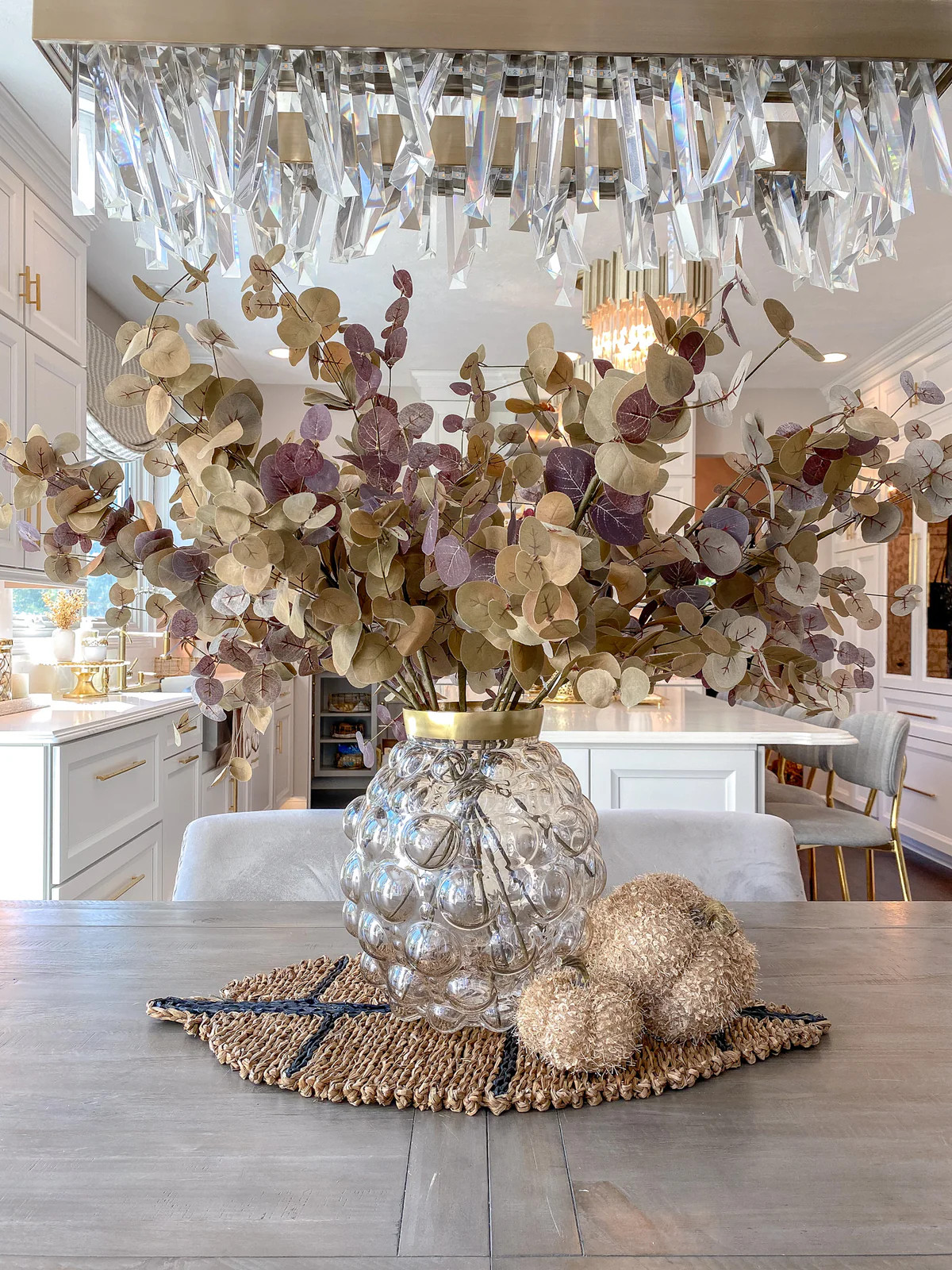 36" Tan Two-Tone Eucalyptus Stem | Inspire Me! Home Decor