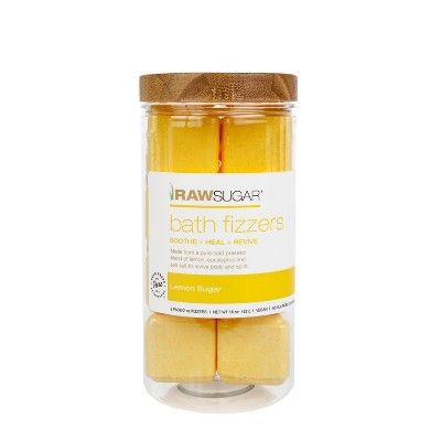 Raw Sugar Bath Fizzzers Lemon Sugar Bath 8ct | Target