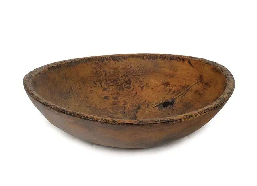 Colonial Tin Works Primitive Large Farmhouse Bowl with Hole, Brown | Amazon (US)
