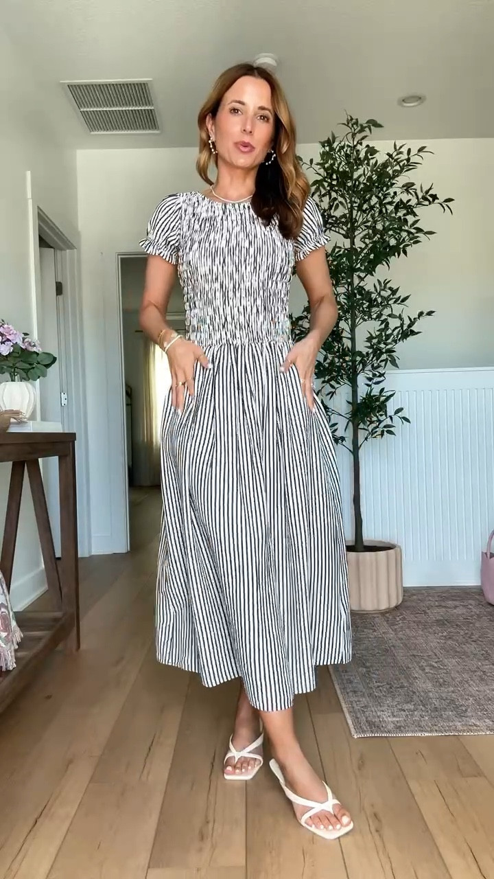 My church #ootd! I love this striped dress from Anthropologie in XXS petite! Smocked and stretchy on top. Spring dress. Coastal dress. Vacation dress. Resort wear. Resort outfit. Coastal outfit. Easter dress. 


#LTKTravel #LTKootd #LTKPetite