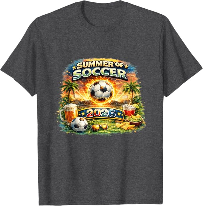 Summer of Soccer 2026 Fan Football Game Day Tropical T-Shirt | Amazon (US)