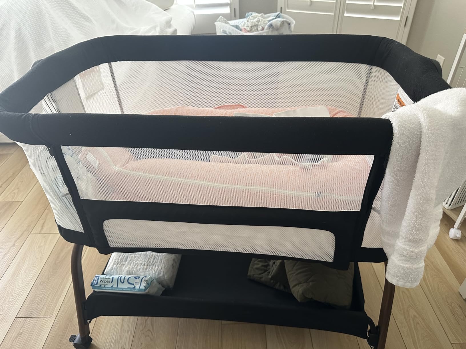 Baby Bassinet Bedside Crib, 3-in-1 Baby Bassinet Bedside Sleeper with Mattress and Soft, Breathab... | Amazon (US)