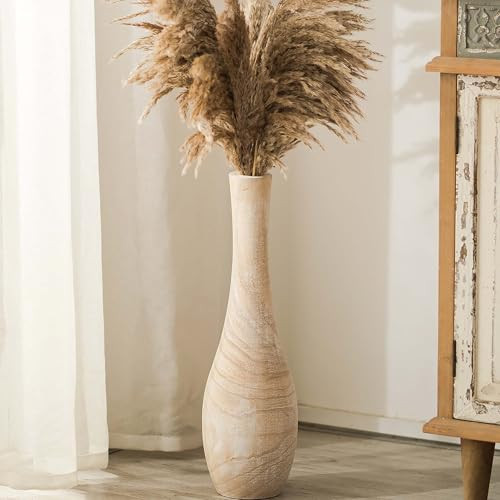 Hanobe Floor Vase Home Decor: 22 inch Tall Decorative Wood Vases for Living Room Large Rustic Far... | Amazon (US)
