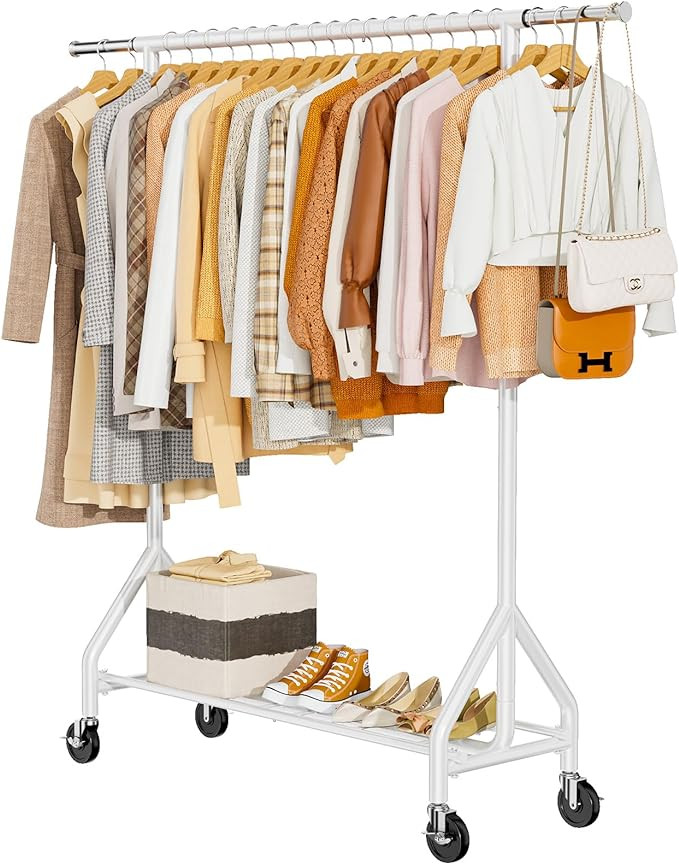 Heavy Duty Clothes Rack Load 450 LBS, Metal Garment Rack, Standing Rolling Clothing Rack for Hang... | Amazon (US)
