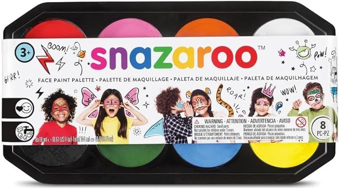 Snazaroo Face Paint Palette Kit, 8 x 18ml, 8 Colors | Amazon (US)