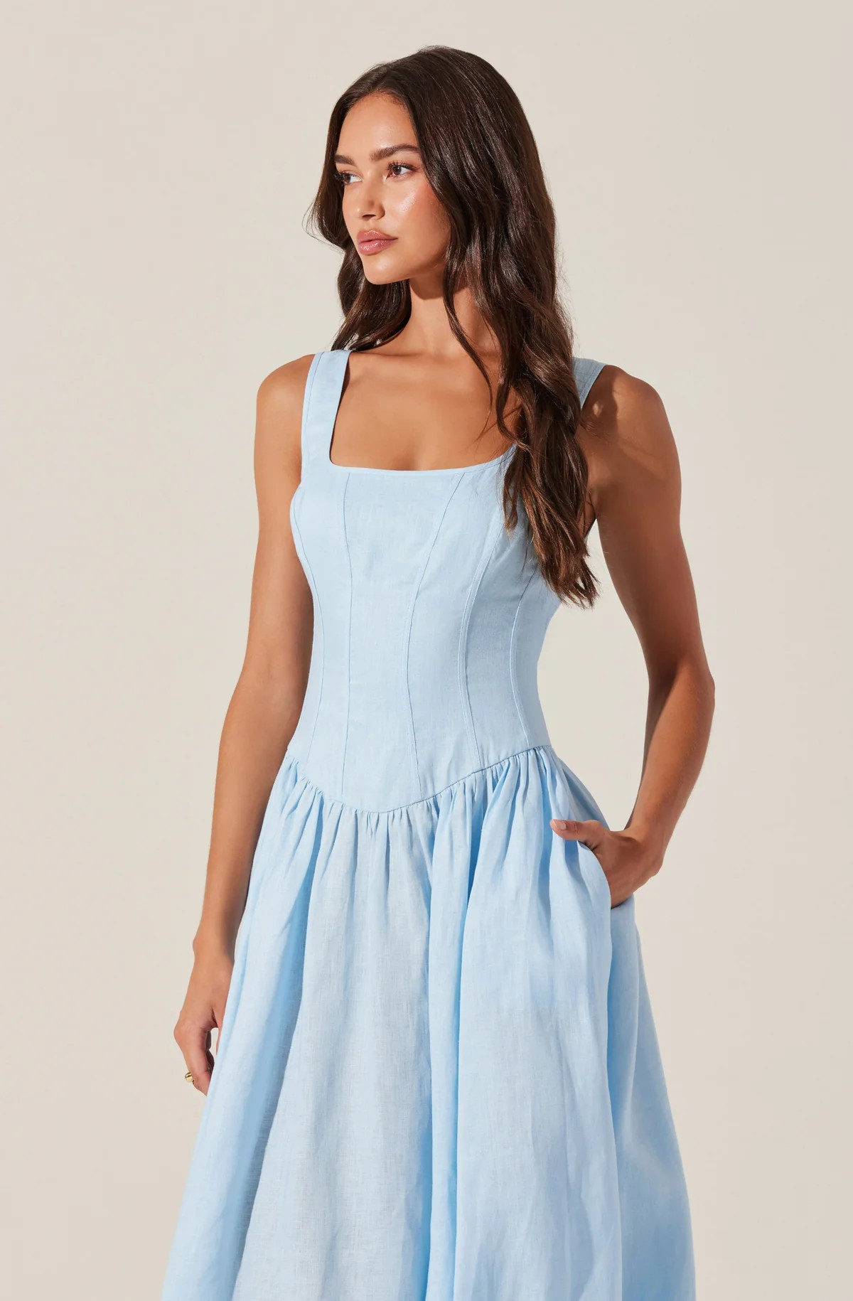 Thierry Linen Midi Dress | ASTR The Label (US)