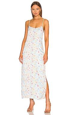 Something Navy Silky Floral Essential Slip Dress in Blue Combo from Revolve.com | Revolve Clothing (Global)