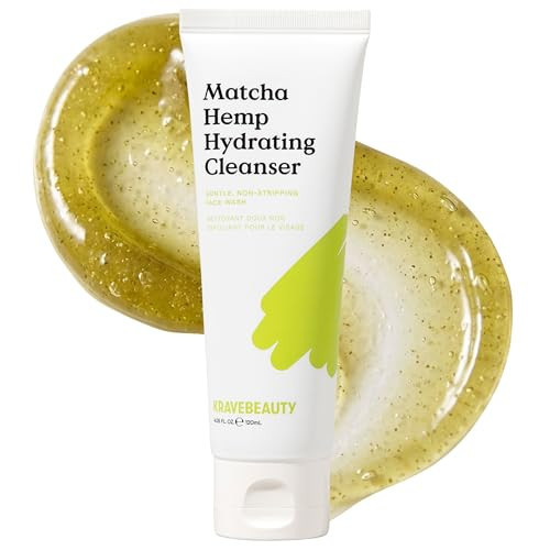 KraveBeauty Matcha Hemp Hydrating Cleanser for Dry or Sensitive Skin, Gentle, Non-Stripping Face Wash with Matcha, Hemp Seed Oil & Glycerin, Fragrance Free, 120ml | Amazon (US)