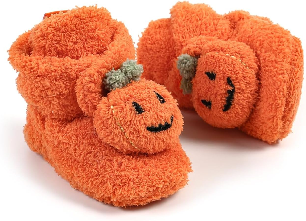 GDSDYM Baby Booties Cozy Fleece Slippers Soft Baby Shoes With Gripper Soles, Winter Warm Infant N... | Amazon (US)