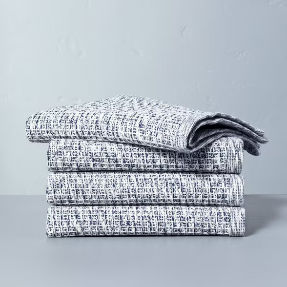 4pk Waffle Washcloth Set Faded Blue - Hearth & Hand™ with Magnolia | Target