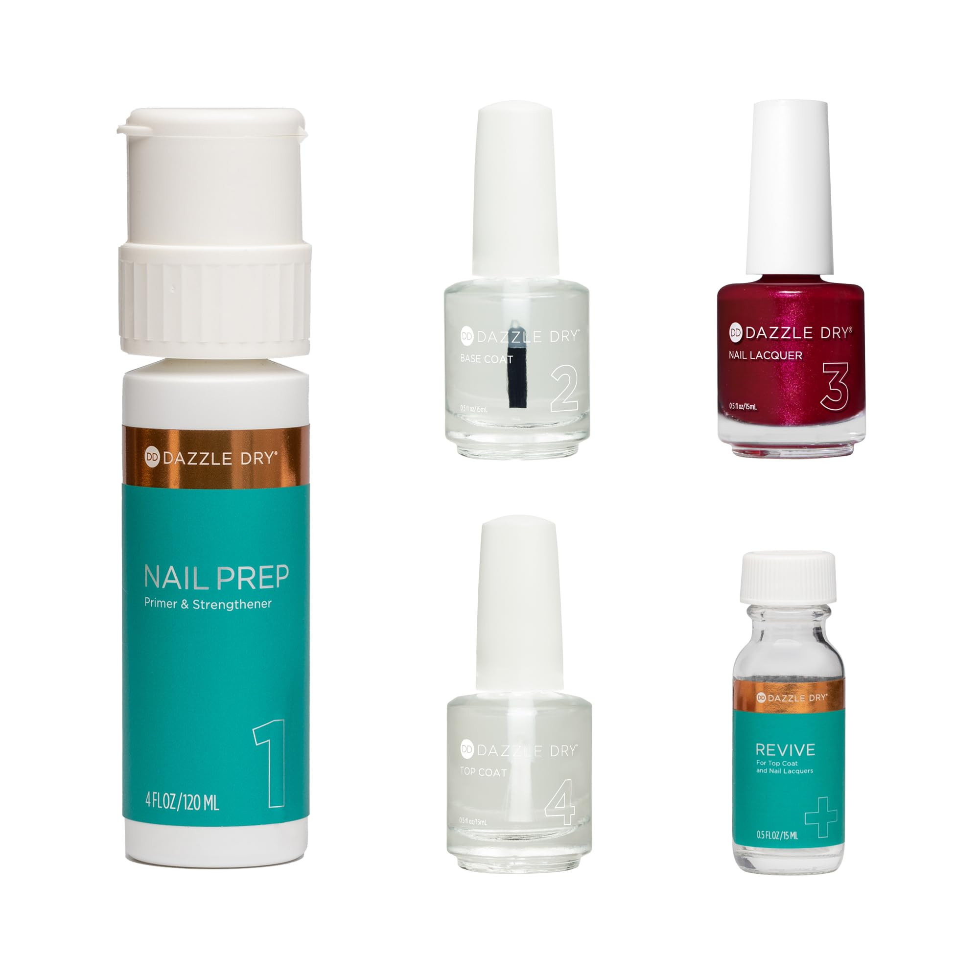 Dazzle Dry Full System Kit - Apple Of My Eye, a ruby red with magenta shimmer. Full-coverage shim... | Amazon (US)