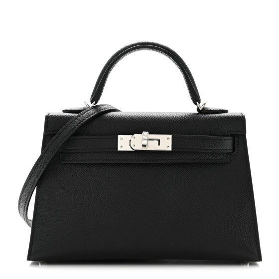 Epsom Mini Kelly Sellier 20 Black | FASHIONPHILE (US)
