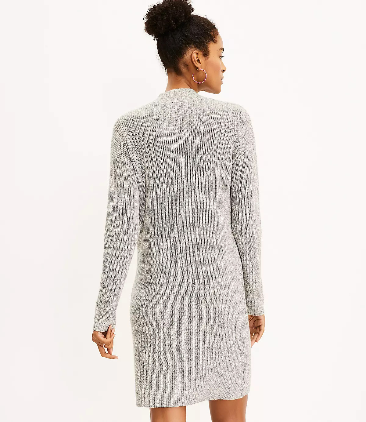 Bobble Mock Neck Sweater Dress | LOFT