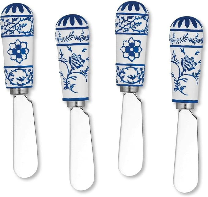 Supreme Housewares 4-Piece Hand Painted Resin Handle with Stainless Steel Blade Cheese Spreader B... | Amazon (US)