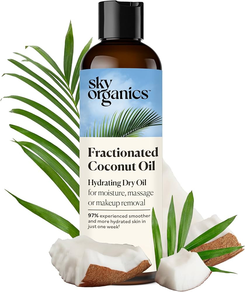 Sky Organics Fractionated Coconut Oil, Hydrating Dry Oil for Moisture, Massage and Makeup Removal... | Amazon (US)