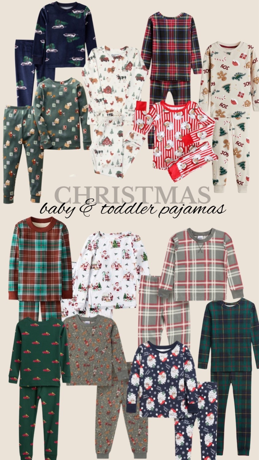 Baby & toddler Christmas pajamas 🎄

#christmaspajamas #toddlerfinds #toddlerboys #toddlergirls #babyboy #babygirl #kidspajamas #christmas #seasonalpajamas #toddlerstyle #toddlerchristmaspajamas #affordablefinds #kytebaby #littlsleepies #oldnavykids #gapkids #hmkids #walmartkids #modernmoments #targetkids #toddlerpajamasets 

#LTKHoliday #LTKKids #LTKBaby