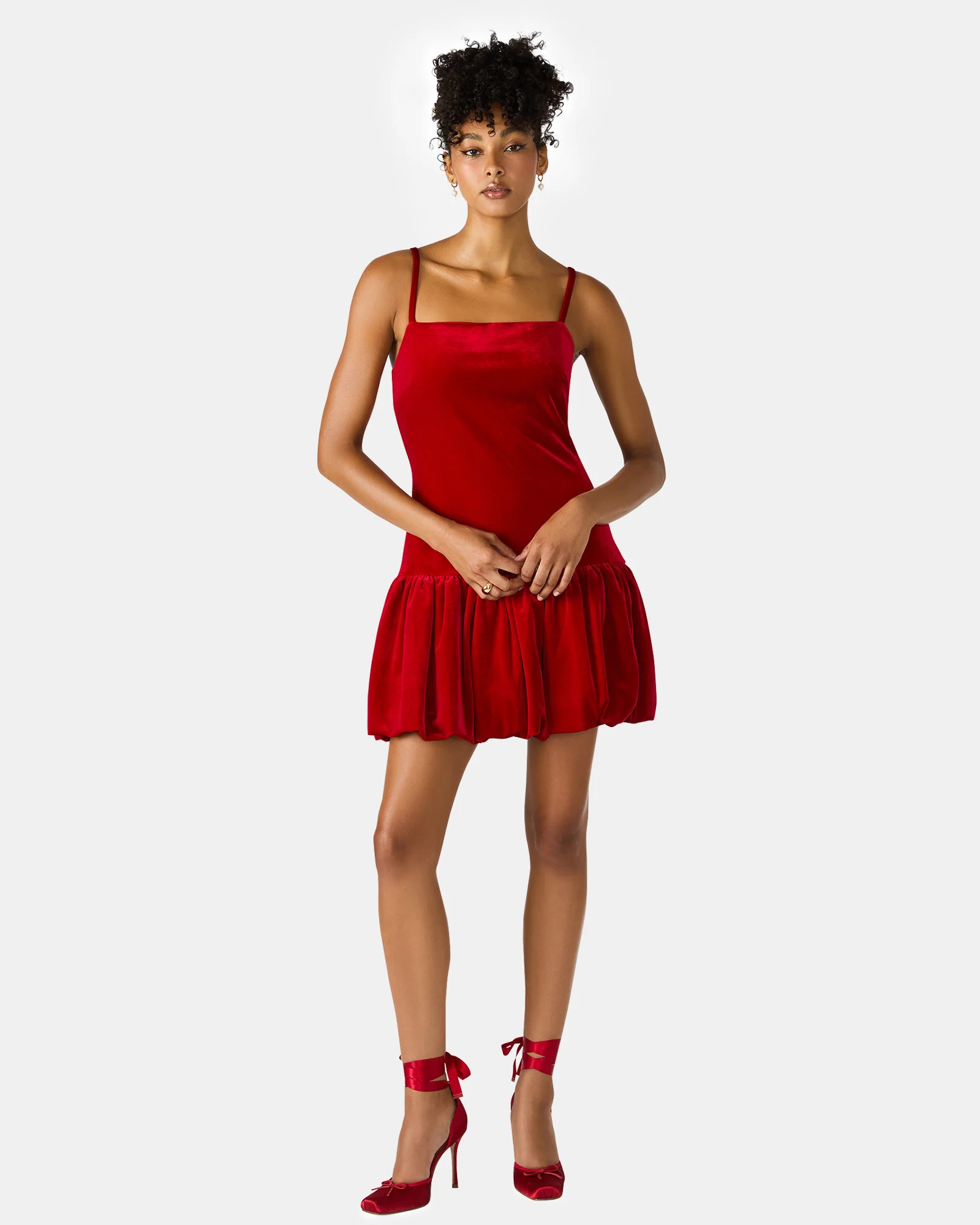 Steve Madden Women's Giovanna Dress Sleeveless Bubble Dresses - Red - Size 12 - Polyester | Steve Madden (US)