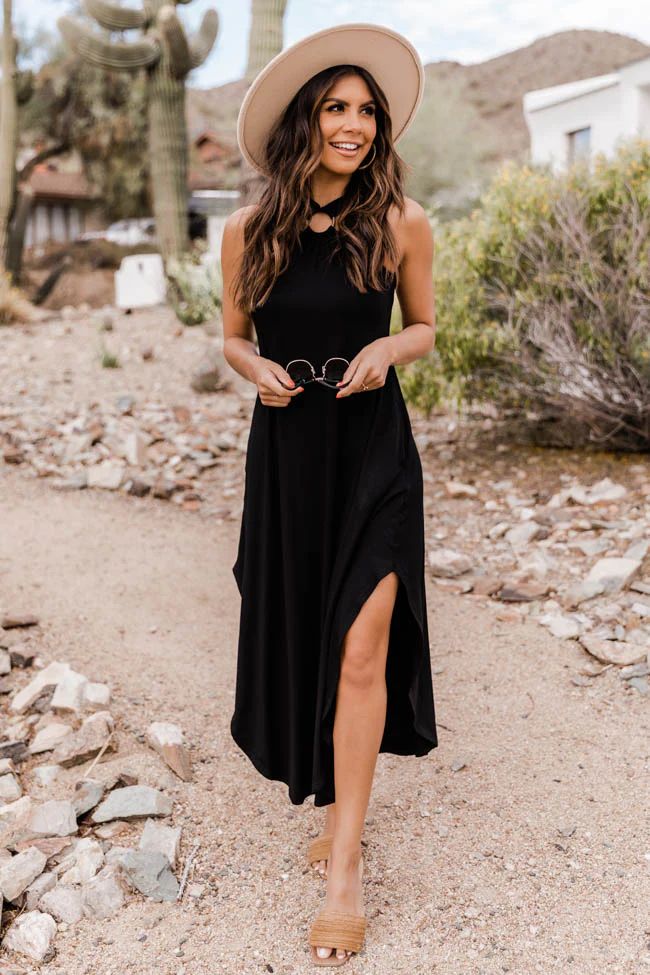 Feel That Sunshine Maxi Dress Black | The Pink Lily Boutique