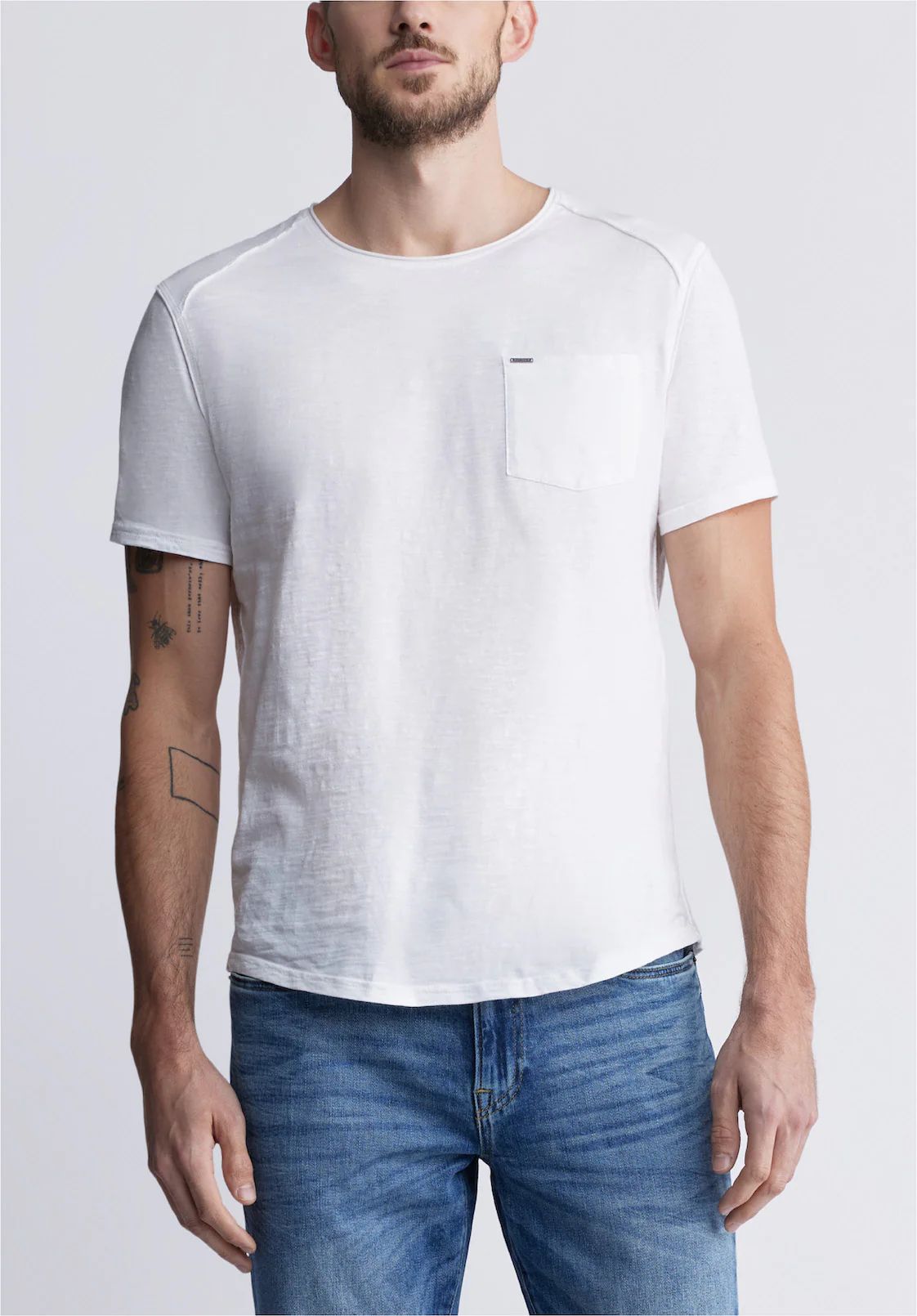 Kamizo Men's Pocket T-shirt in White - BM24346 | Buffalo David Bitton