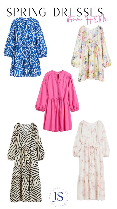 Spring dresses from H&M! Perfect for bridal showers, baby showers, or wedding guest dresses! 