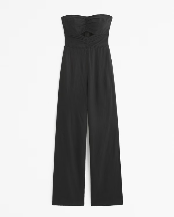Women's Strapless Cutout Jumpsuit | Women's Dresses & Jumpsuits | Abercrombie.com | Abercrombie & Fitch (US)