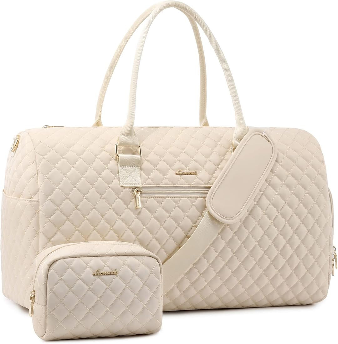LOVEVOOK Travel Duffle Bag, Weekender Bag for Women with Toiletry Bag, Carry on Overnight Bag wit... | Amazon (US)